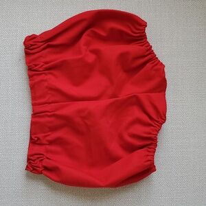 Handmade red baby shorts/bloomers